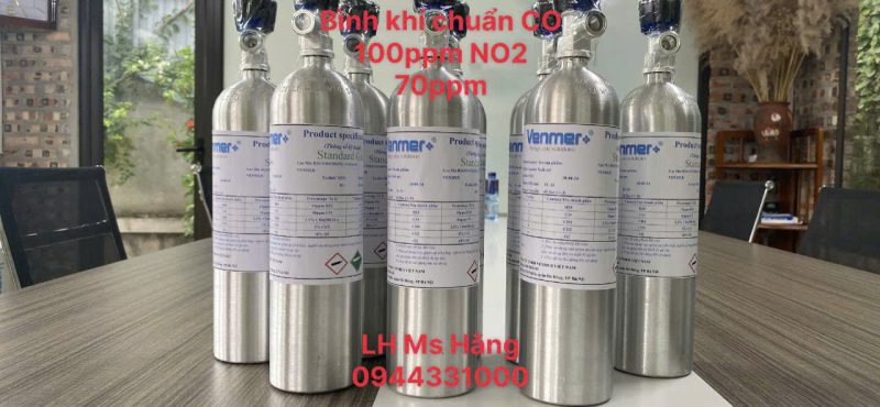 Bình khí chuẩn CO 100ppm NO2 70ppm