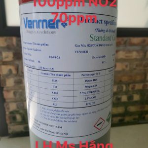 Bình khí chuẩn CO 100ppm NO2 70ppm