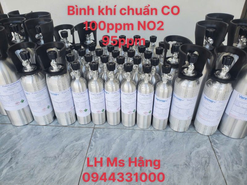 Bình khí chuẩn CO 100ppm NO2 95ppm