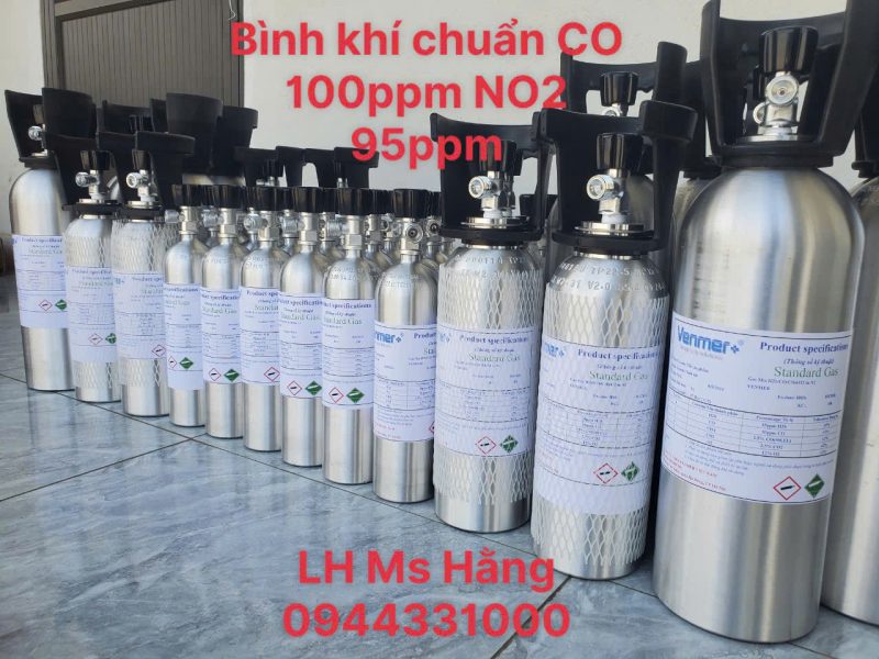 Bình khí chuẩn CO 100ppm NO2 95ppm