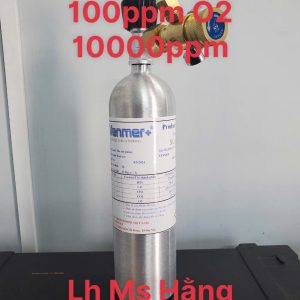 Bình khí chuẩn CO 100ppm O2 10000ppm