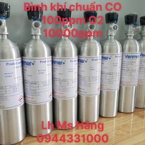 Bình khí chuẩn CO 100ppm O2 10000ppm