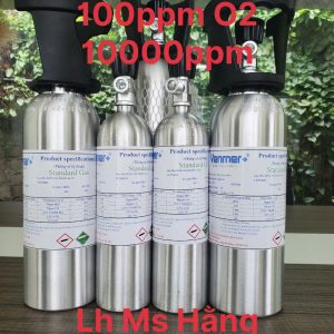 Bình khí chuẩn CO 100ppm O2 10000ppm