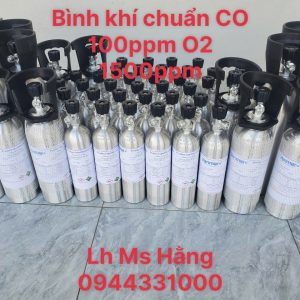 Bình khí chuẩn CO 100ppm O2 1500ppm