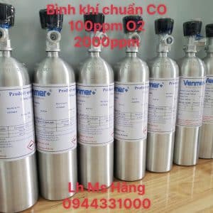 Bình khí chuẩn CO 100ppm O2 2000ppm