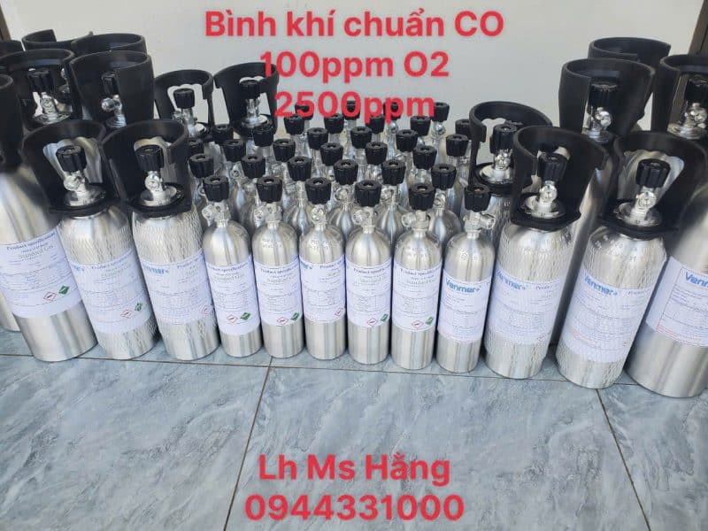 Bình khí chuẩn CO 100ppm O2 2500ppm