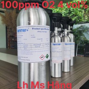 Bình khí chuẩn CO 100ppm O2 4 vol%