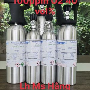 Bình khí chuẩn CO 100ppm O2 40 vol%