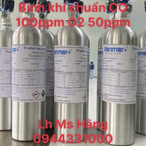 Bình khí chuẩn CO 100ppm O2 50ppm