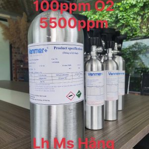 Bình khí chuẩn CO 100ppm O2 5500ppm