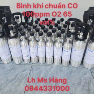 Bình khí chuẩn CO 100ppm O2 65 vol%