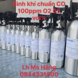 Bình khí chuẩn CO 100ppm O2 65 vol%