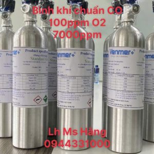 Bình khí chuẩn CO 100ppm O2 7000ppm