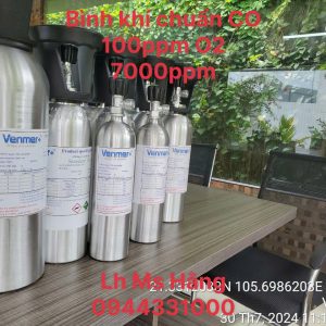 Bình khí chuẩn CO 100ppm O2 7000ppm