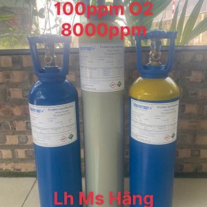 Bình khí chuẩn CO 100ppm O2 8000ppm