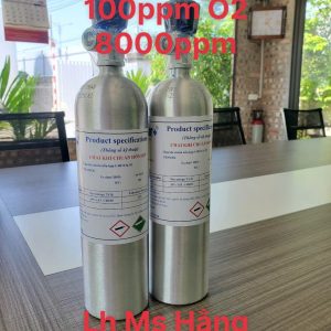 Bình khí chuẩn CO 100ppm O2 8000ppm