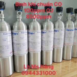 Bình khí chuẩn CO 100ppm O2 8500ppm