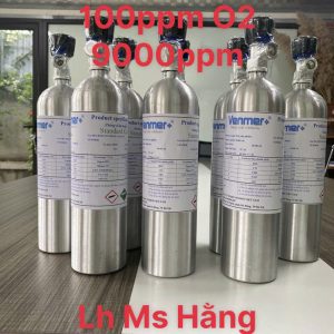 Bình khí chuẩn CO 100ppm O2 9000ppm