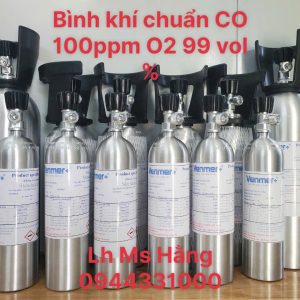 Bình khí chuẩn CO 100ppm O2 99 vol %