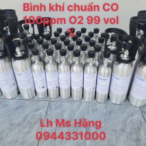 Bình khí chuẩn CO 100ppm O2 99 vol %