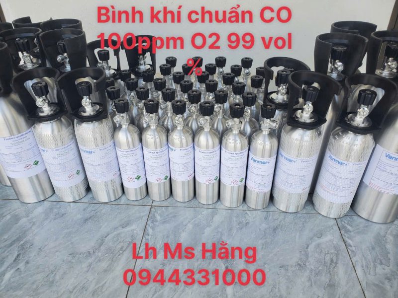 Bình khí chuẩn CO 100ppm O2 99 vol %