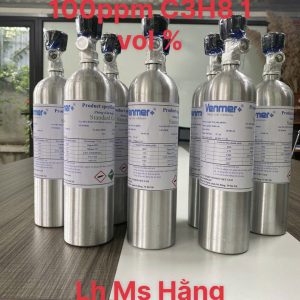 Bình khí chuẩn CO 100ppm C3H8 1 vol %