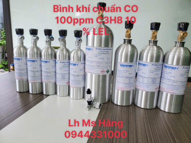 Bình Khí Chuẩn CO 100ppm C3H8 10 % LEL