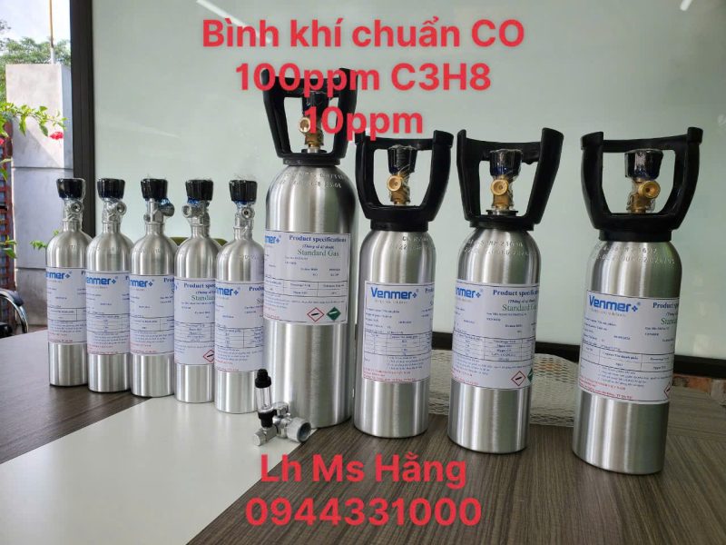 Bình khí chuẩn CO 100ppm C3H8 10ppm