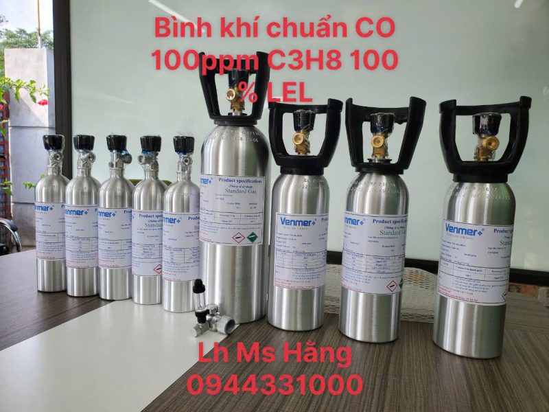 Bình khí chuẩn CO 100ppm C3H8 100 % LEL