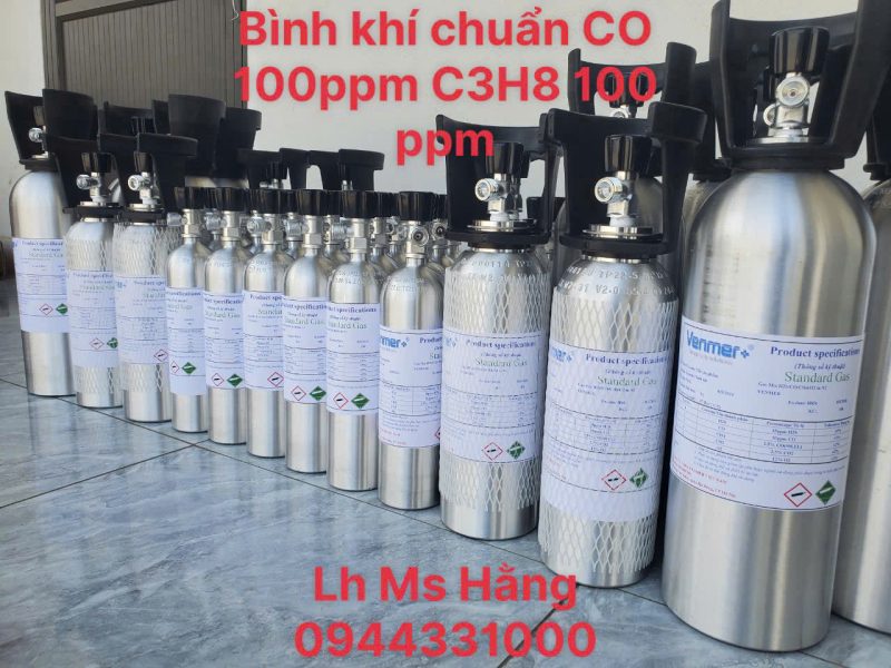 Bình khí chuẩn CO 100ppm C3H8 100ppm