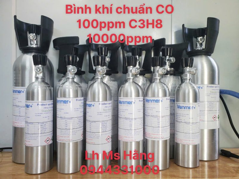 Bình khí chuẩn CO 100ppm C3H8 10000ppm