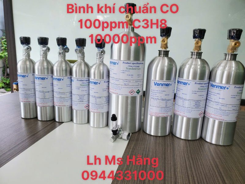 Bình khí chuẩn CO 100ppm C3H8 10000ppm