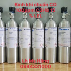 Bình khí chuẩn CO 100ppm C3H8 15 % LEL