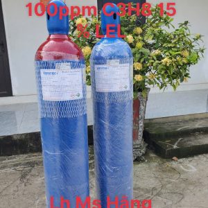 Bình khí chuẩn CO 100ppm C3H8 15 % LEL