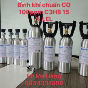 Bình khí chuẩn CO 100ppm C3H8 15 % LEL