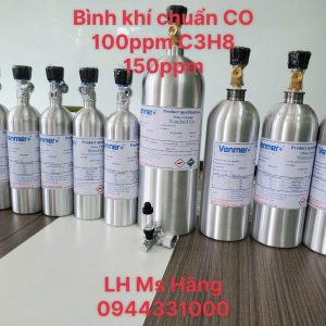 Bình khí chuẩn CO 100ppm C3H8 150ppm