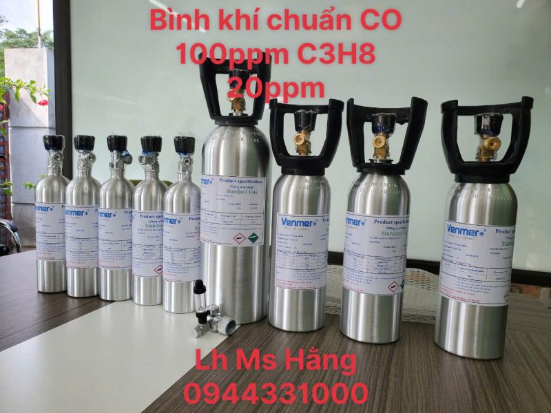 Bình khí chuẩn CO 100ppm C3H8 20ppm