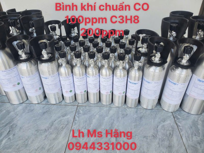 Bình khí chuẩn CO 100ppm C3H8 200ppm