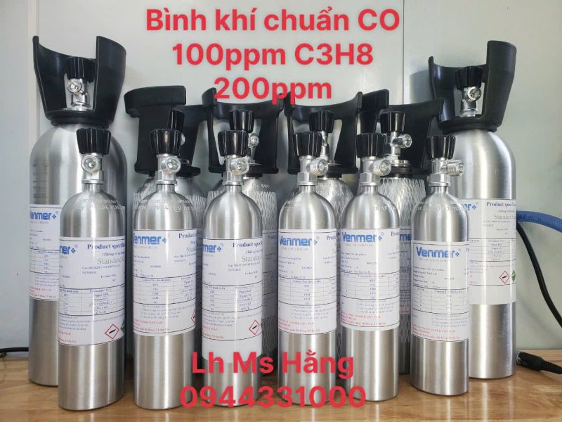 Bình khí chuẩn CO 100ppm C3H8 200ppm