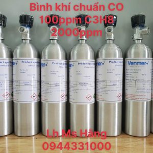 Bình khí chuẩn CO 100ppm C3H8 2000ppm