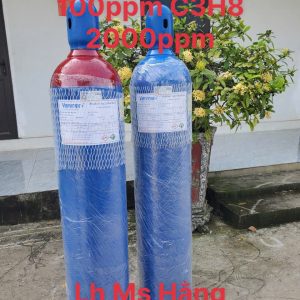 Bình khí chuẩn CO 100ppm C3H8 2000ppm