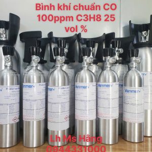 Bình khí chuẩn CO 100ppm C3H8 25 vol %