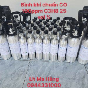 Bình khí chuẩn CO 100ppm C3H8 25 vol %