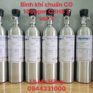 Bình khí chuẩn CO 100ppm C3H8 3 vol %