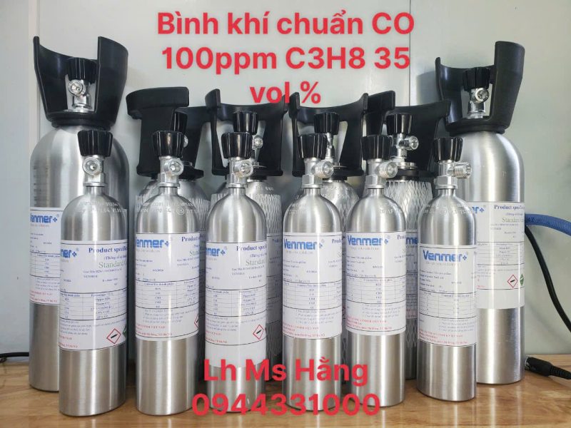 Bình khí chuẩn CO 100ppm C3H8 35 vol %