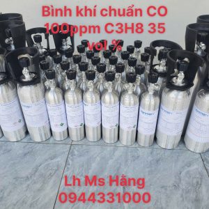 Bình khí chuẩn CO 100ppm C3H8 35 vol %