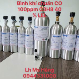 Bình khí chuẩn CO 100ppm C3H8 40 % LEL