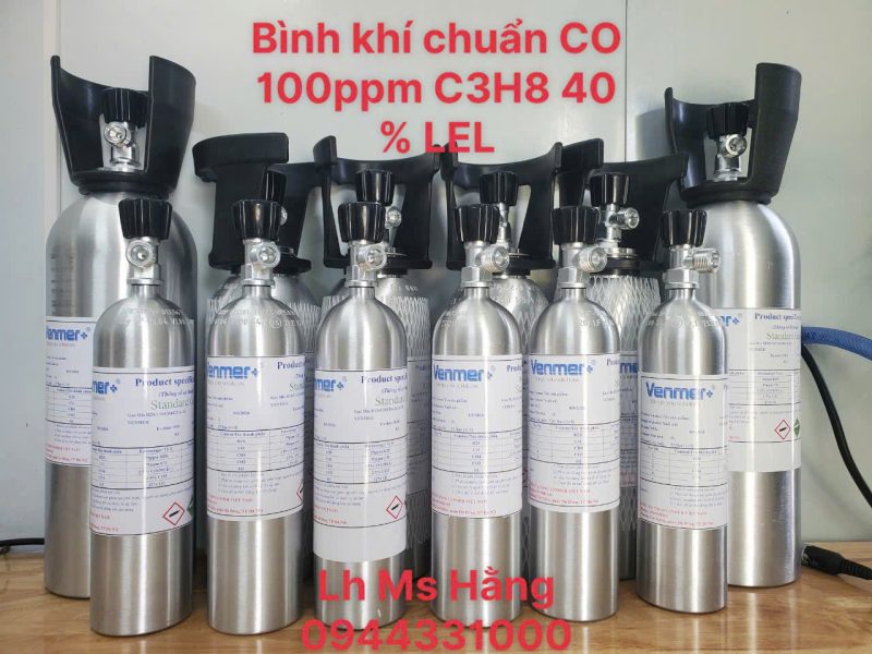 Bình khí chuẩn CO 100ppm C3H8 40 % LEL