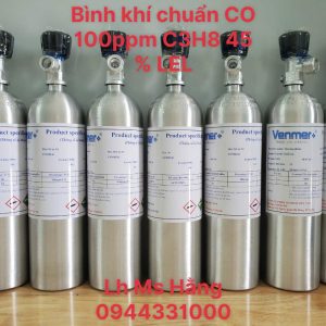 Bình khí chuẩn CO 100ppm C3H8 45 % LEL