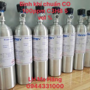 Bình khí chuẩn CO 100ppm C3H8 5 vol %